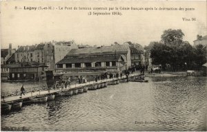 CPA LAGNY-sur-MARNE Le Pont de Bateaux - 1914 (1320290)