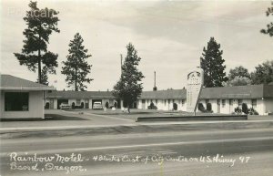 OR, Bend, Oregon, Rainbow Hotel, Highway 97, RPPC