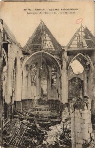 CPA ARRAS-Guerre Européenne-Intérieur de l'Église St.Jean-Baptiste (46096)