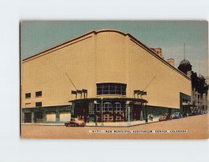 Postcard New Municipal Auditorium, Denver, Colorado