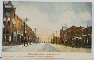 IA Parkersburg Iowa Main Street Scene Early Udb Postcard Q11