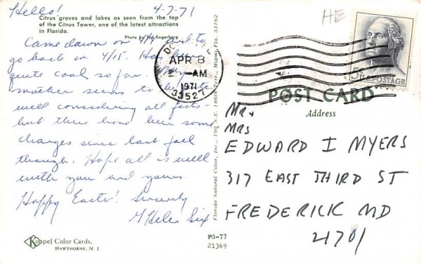 Citrus groves and lakes Orange Groves, Florida