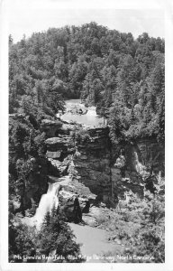 Blue Ridge Parkway North Carolina 1950 RPPC Real Photo Postcard Linnville Falls