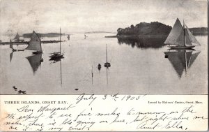 Scenic View, Three Islands, Onset Bay MA Undivided Back c1905 Vtg Postcard K57