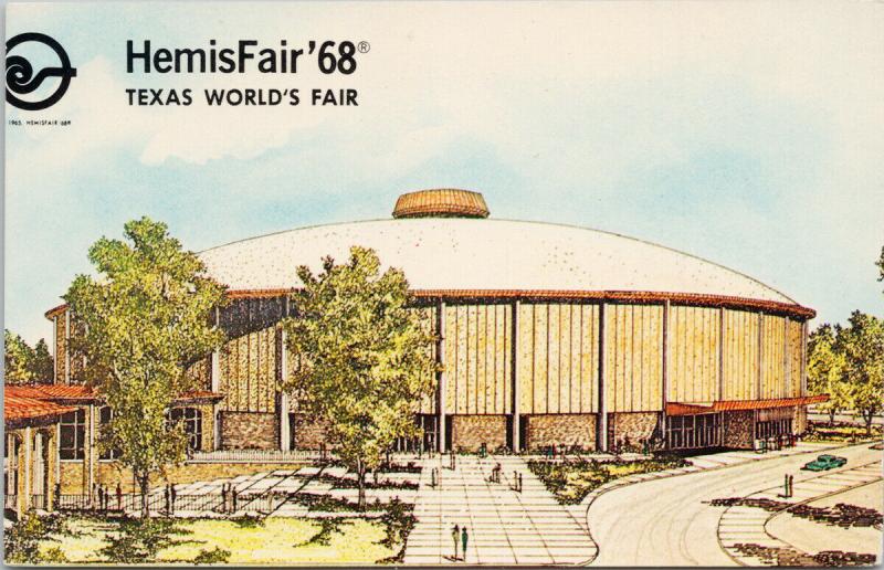 Hemisfair 68 World's Fair 1968 San Antonio Texas Arena Unused Postcard F2