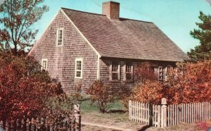 Vintage Postcard One of the Oldest Houses Cottages Cape Cod Masschusetts MA