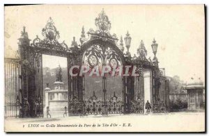 Old Postcard Lyon monumental grid of the park Tete d & # 39Or