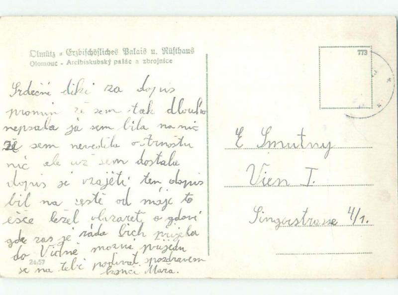 old rppc OLOMOUC - HOLOMOC Olomoc - Olmutz - Moravia Czech Republic i2142