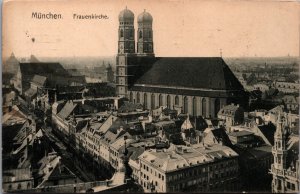 Germany München Frauenkirche Munich Vintage Postcard 09.98