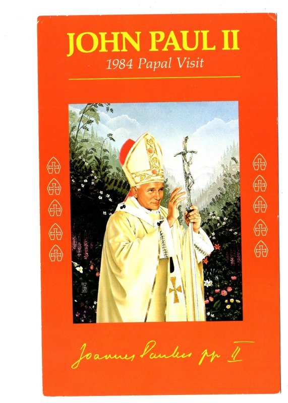 John Paul II, 1984 Papal Visit to Canada, Odd Size 4.25 X 6.75 inches