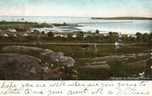 Vintage Postcard 1907 Entrance To Rockland Harbor Maine ME Pub Hugh Leighton