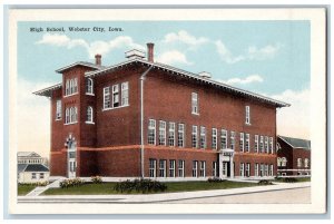 c1920's High School Campus Building Side View Webster City Iowa Vintage Postcard