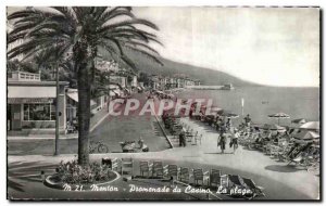 Old Postcard Menton Promenade du Casino La Plage