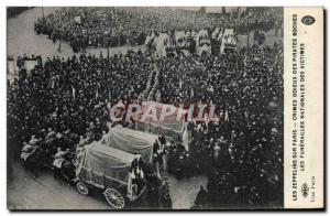 Old Postcard zeppelins of the Paris National Funerals for victims