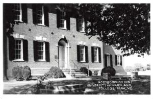 College Park Maryland University Rossborough Inn Real Photo Postcard J60098