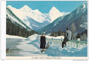 A winter scene of Rogers Pass, B.C.,  Canada,  50-70s
