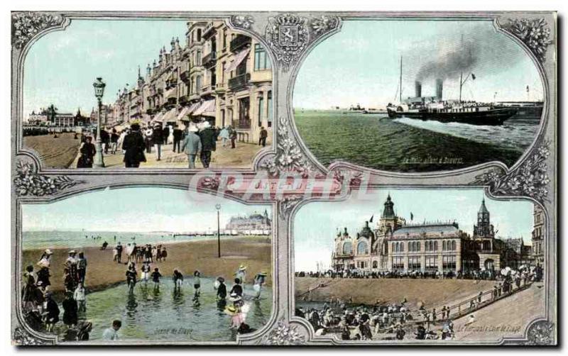 Old Postcard Ostend boat