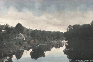 Postcard Up River Featuring Bridge Lisbon New Hampshire NH Boston Post Card Pub.