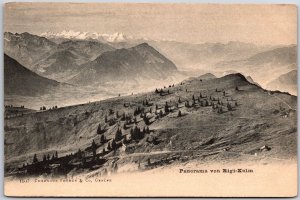 Charnaux Freres & Co. Geneve France Panorama Von Rigi Kulm Mountain Postcard