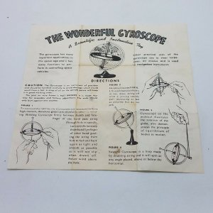 Vintage Chandler The Wonderful Gyroscope w Box & Instruction Sheet
