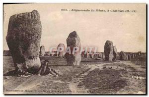 Old Postcard Dolmen Megalith Alignments du Menec in Carnac