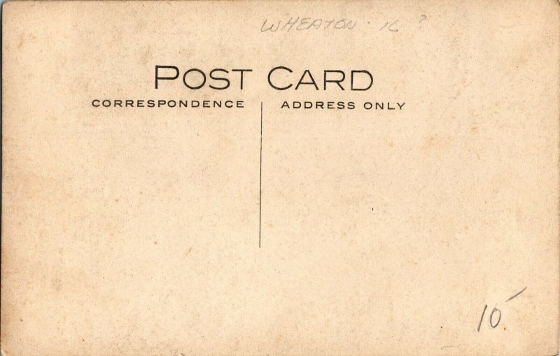 RPPC Flood, High Water in Wheaton IL Vintage Postage H70 