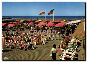 Modern Postcard Deauville Trouville Bar and the Beach