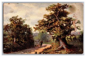 Postcard England Barnet Wood Lane Hayes Kent Tucks Oilette No. 1533 Horse & Cart
