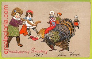 af5659 -   VINTAGE POSTCARD - Celebrations - THANKSGIVING Greetings - USA 1907