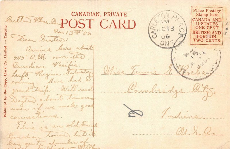 H69/ Carleton Place Canada Postcard Ontario c1906 Birdseye Stores  80