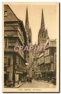 Postcard Old Street Quimper Kereau