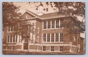 J99/ Columbiana Ohio RPPC Postcard c1910 School Building 242