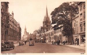 High Street,Oxford, England, Early Sepia Postcard, Unused