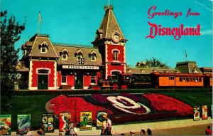 Disneyland Entrance Train Station 1968 Chrome Postcard D10