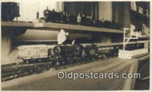 Toy Model Train Railroad, Real Photo Unused 