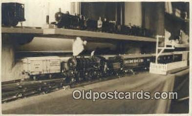 Toy Model Train Railroad, Real Photo Unused 