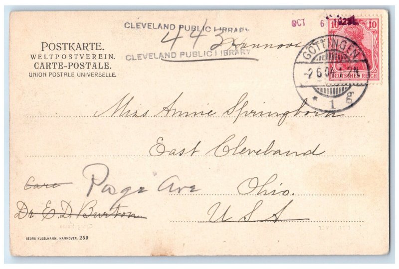 1904 Road Clearing Georgstrasse Hannover Germany Antique Posted Postcard