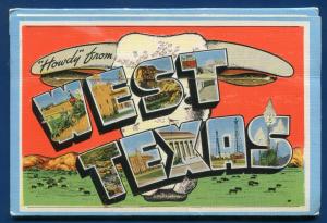 West Texas tx Davis Mtns Guadalupe Peak Sweetwater Abilene postcard folder