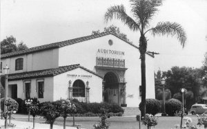 Auditorium Chamber of Commerce Azusa California 1940s San Gabriel Postcard 6340