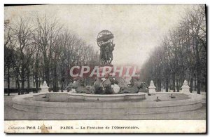 Old Postcard Paris Fountain From I & # 39Observatoire