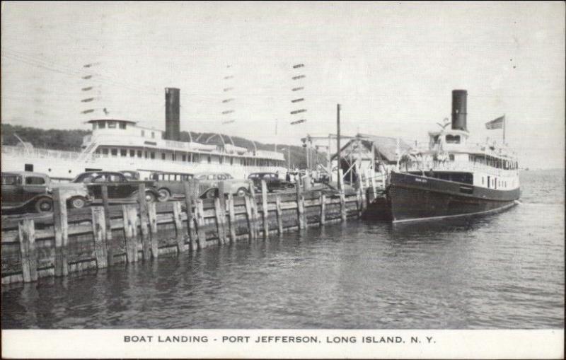 Jefferson Long Island NY Boat Landing Used 1950 Postcard