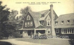 Guest Estate, Penobscot Bay - Rockland, Maine ME  