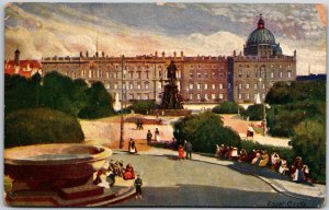 Berlin Germany, 1910 Royal Castle, Palace, Largest Building, Statue, Postcard