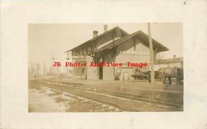 Depot, Iowa, Sioux Center, RPPC, Chicago & Northwestern Railroad Station