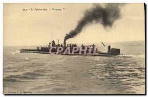 Old Postcard Boat War submersible Germinal