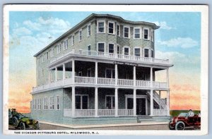 1924 WILDWOOD NJ THE DICKSON-PITTSBURG HOTEL JOHN C FUNCK ANTIQUE POSTCARD