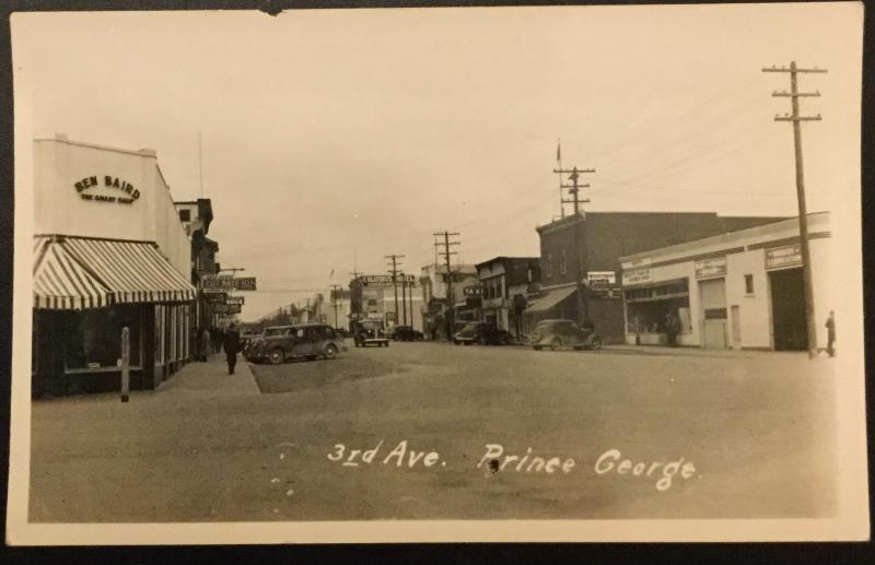 Vintage Picture Postcard Unused 3rd Ave Prince George BC Canada c1920’s? LB