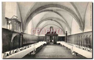 Old Postcard Convent of the Grande Chartreuse The refectory