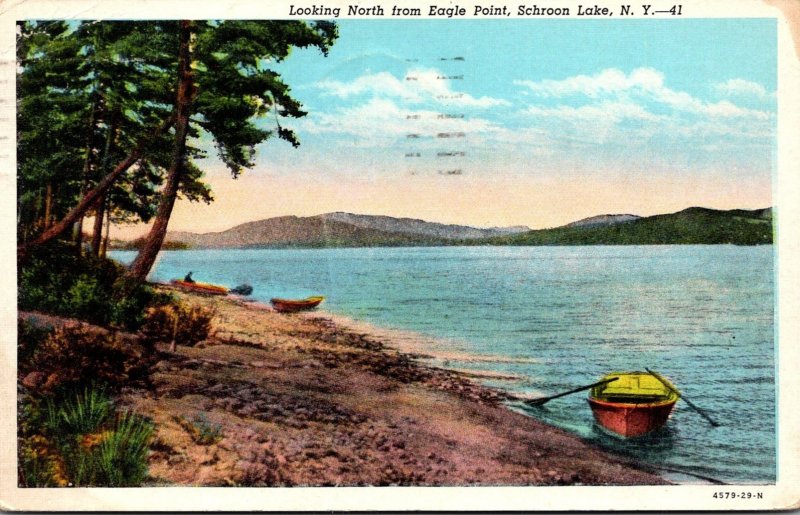 New York Adirondacks Schroon Lake Looking North From Eagle Point 1943 Curteich