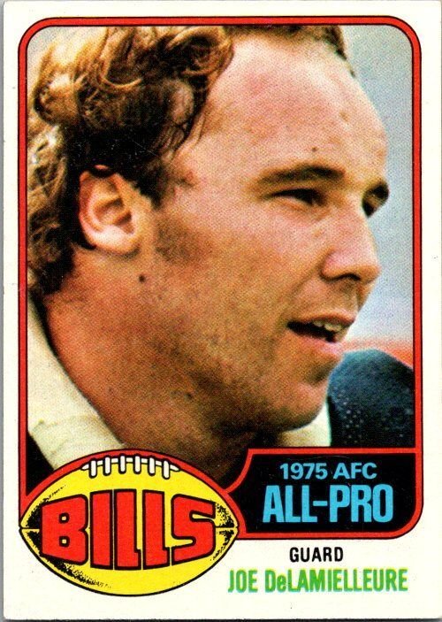 1976 Topps Football Card Joe DeLamielleure Buffalo Bills sk4252